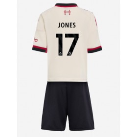 Liverpool Curtis Jones #17 Borta Kläder Barn 2025-26 Kortärmad (+ Korta byxor)